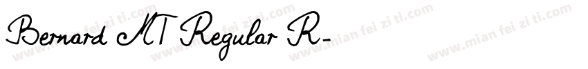 Bernard MT Regular R字体转换